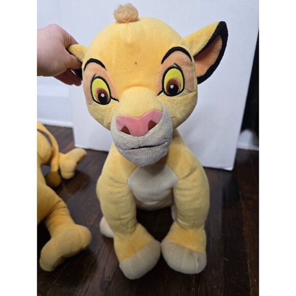 Vintage Disney Hasbro 2002 The Lion King Simba Plush 20" Set of 2 large - Picture 6 of 16